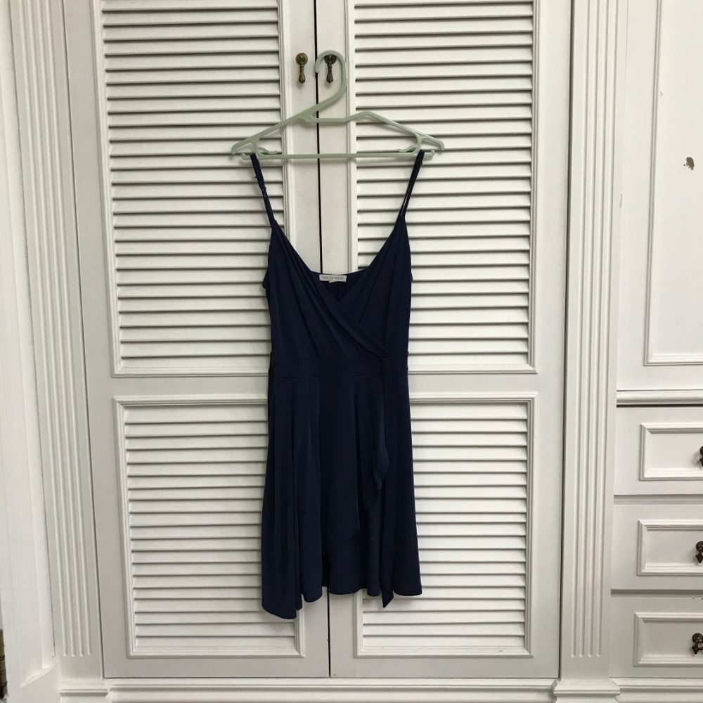 Pacsun Surplice Wrap Navy Dress
